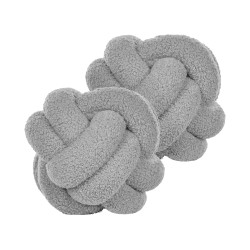 Zestaw 2 poduszek dekoracyjnych MALNI Boucle 19 x 19 cm Szary Jednolity