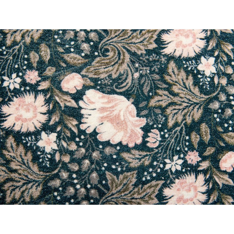 Zestaw 2 poduszek dekoracyjnych PARROTIA Welur 45 x 45 cm Lazurowy Wzór kwiatowy Zestaw 2 poduszek dekoracyjnych PARROTIA Welur 45 x 45 cm Lazurowy Wzór kwiatowy