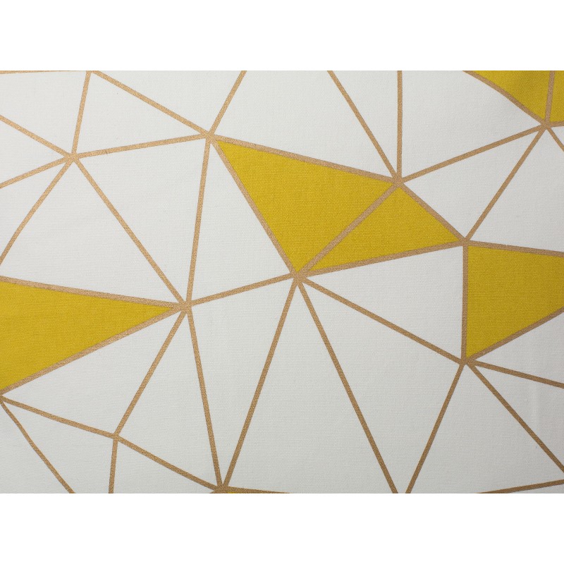 Zestaw 2 poduszek dekoracyjnych CLARKIA Bawełna 45 x 45 cm Żółty Wzór geometryczny Zestaw 2 poduszek dekoracyjnych CLARKIA Bawełna 45 x 45 cm Żółty Wzór geometryczny