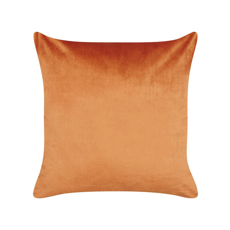 Zestaw 2 poduszek dekoracyjnych SERGIPE Welur 45 x 45 cm Pomarańczowy Wzór geometryczny Zestaw 2 poduszek dekoracyjnych SERGIPE Welur 45 x 45 cm Pomarańczowy Wzór geometryczny