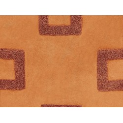 Zestaw 2 poduszek dekoracyjnych SERGIPE Welur 45 x 45 cm Pomarańczowy Wzór geometryczny Zestaw 2 poduszek dekoracyjnych SERGIPE Welur 45 x 45 cm Pomarańczowy Wzór geometryczny