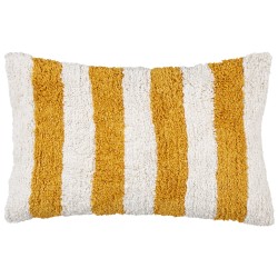 Zestaw 2 poduszek dekoracyjnych HELIANTHUS Bawełna 30 x 50 cm Biały W paski Zestaw 2 poduszek dekoracyjnych HELIANTHUS Bawełna 30 x 50 cm Biały W paski