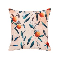 Zestaw 2 poduszek ogrodowych PIALPETTA 45 x 45 cm Pomarańczowy Wzór roślinny Zestaw 2 poduszek ogrodowych PIALPETTA 45 x 45 cm Pomarańczowy Wzór roślinny