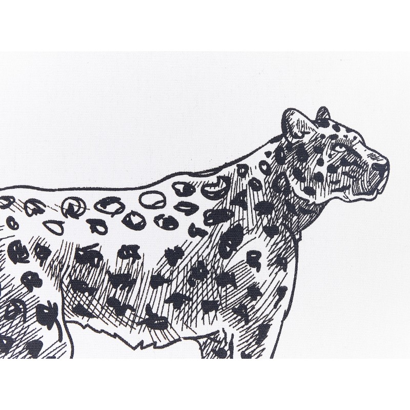 Zestaw 2 poduszek dekoracyjnych MARULA Bawełna 45 x 45 cm Biały Wzór zwierzęcy Zestaw 2 poduszek dekoracyjnych MARULA Bawełna 45 x 45 cm Biały Wzór zwierzęcy