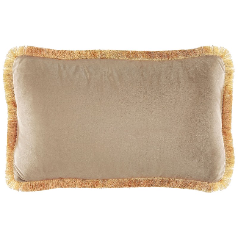 Zestaw 2 poduszek dekoracyjnych POTHOS Welur 30 x 50 cm Beżowy Jednolity Zestaw 2 poduszek dekoracyjnych POTHOS Welur 30 x 50 cm Beżowy Jednolity