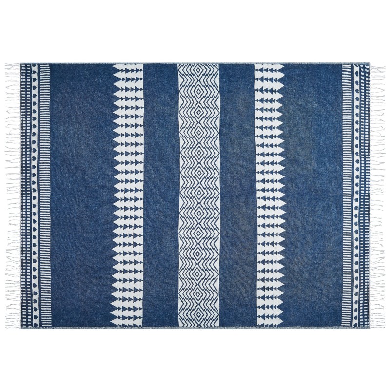 Koc TARLAY 130 x 170 cm Niebieski Koc TARLAY 130 x 170 cm Niebieski