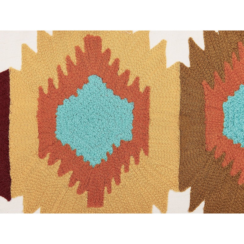 Zestaw 2 poduszek dekoracyjnych DANAPUR Bawełna 40 x 60 cm Kolorowy Wzór geometryczny Zestaw 2 poduszek dekoracyjnych DANAPUR Bawełna 40 x 60 cm Kolorowy Wzór geometryczny