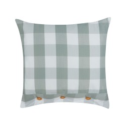 Poduszka dekoracyjna TAMNINE 45 x 45 cm Miętowy W kratkę