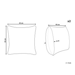 2 welurowe poduszki dekoracyjne dla dzieci z motywem lasu 45 x 45 cm miętowe FOOTHILL 2 welurowe poduszki dekoracyjne dla dzieci z motywem lasu 45 x 45 cm miętowe FOOTHILL