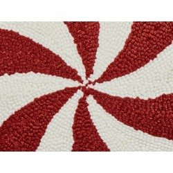 2 poduszki dekoracyjne ⌀ 40 cm czerwono-białe SWIRL CANDY 2 poduszki dekoracyjne ⌀ 40 cm czerwono-białe SWIRL CANDY