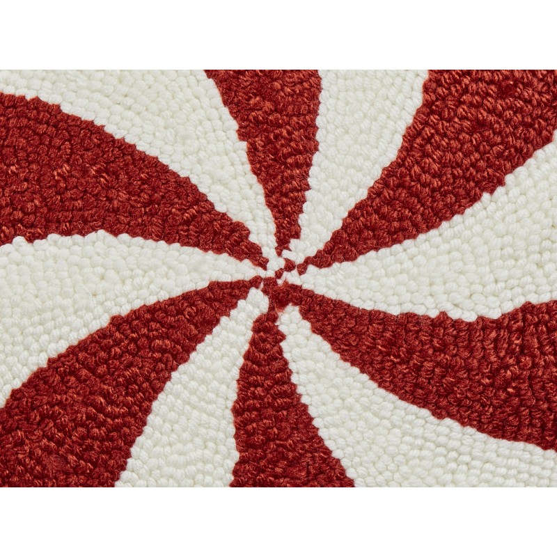 2 poduszki dekoracyjne ⌀ 40 cm czerwono-białe SWIRL CANDY 2 poduszki dekoracyjne ⌀ 40 cm czerwono-białe SWIRL CANDY