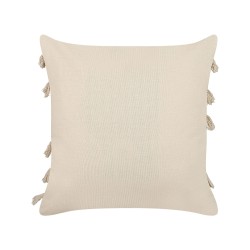 Zestaw 2 poduszek dekoracyjnych PLEIONE Bawełna 45 x 45 cm Jasnobeżowy Wzór geometryczny Zestaw 2 poduszek dekoracyjnych PLEIONE Bawełna 45 x 45 cm Jasnobeżowy Wzór geometryczny