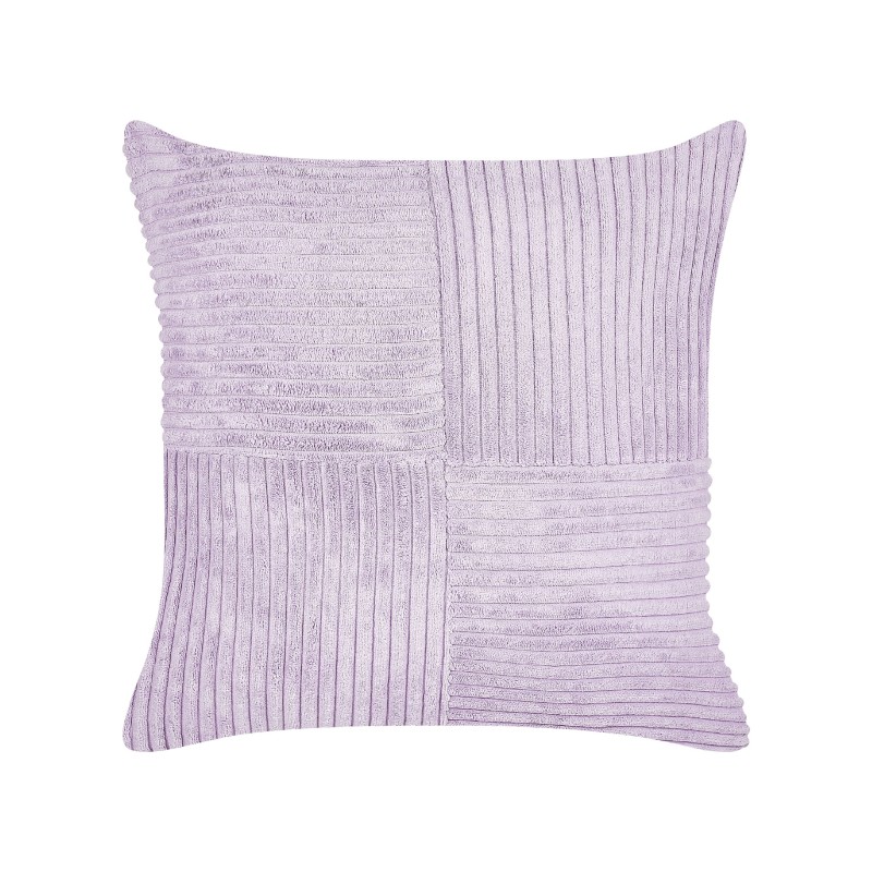 Zestaw 2 poduszek dekoracyjnych MILLET Sztruks 43 x 43 cm Fioletowy Wzór geometryczny Zestaw 2 poduszek dekoracyjnych MILLET Sztruks 43 x 43 cm Fioletowy Wzór geometryczny