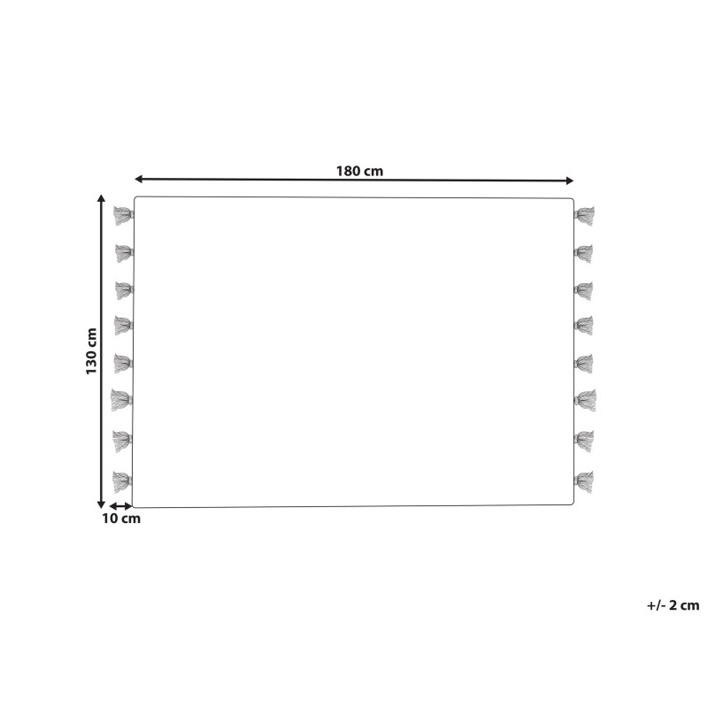 Koc BHIWANI Bawełna 130 x 180 cm Beżowy Koc BHIWANI Bawełna 130 x 180 cm Beżowy