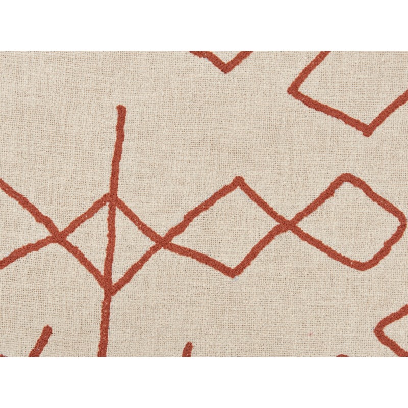 Koc BHIWANI Bawełna 130 x 180 cm Beżowy Koc BHIWANI Bawełna 130 x 180 cm Beżowy