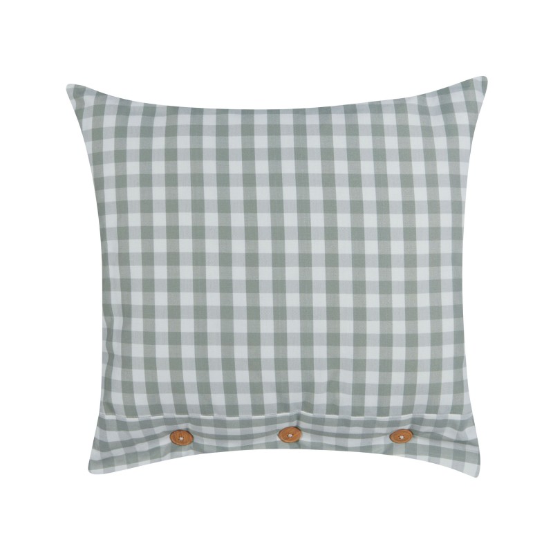 Zestaw 2 poduszek dekoracyjnych TALYA 45 x 45 cm Miętowy W kratkę Zestaw 2 poduszek dekoracyjnych TALYA 45 x 45 cm Miętowy W kratkę
