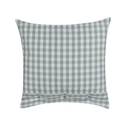 Zestaw 2 poduszek dekoracyjnych TALYA 45 x 45 cm Miętowy W kratkę Zestaw 2 poduszek dekoracyjnych TALYA 45 x 45 cm Miętowy W kratkę