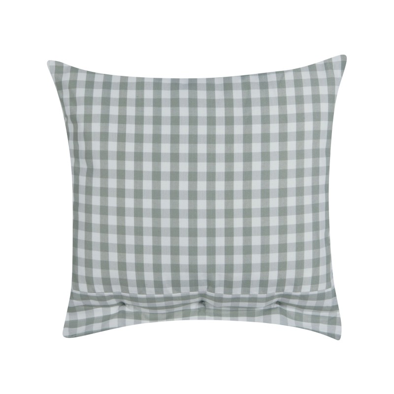 Zestaw 2 poduszek dekoracyjnych TALYA 45 x 45 cm Miętowy W kratkę Zestaw 2 poduszek dekoracyjnych TALYA 45 x 45 cm Miętowy W kratkę