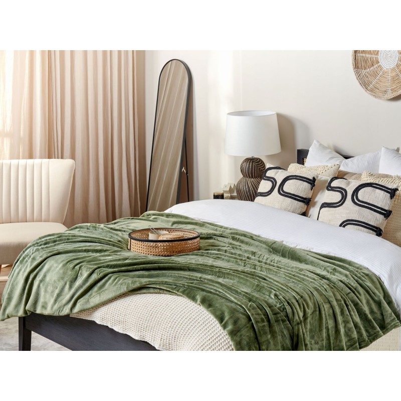 Koc BAYBURT 150 x 200 cm Zielony Koc BAYBURT 150 x 200 cm Zielony