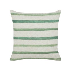 Zestaw 2 poduszek dekoracyjnych KAFRA 45 x 45 cm Zielony W paski Zestaw 2 poduszek dekoracyjnych KAFRA 45 x 45 cm Zielony W paski