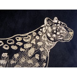 Zestaw 2 poduszek dekoracyjnych MARULA Welur 45 x 45 cm Czarny Wzór zwierzęcy Zestaw 2 poduszek dekoracyjnych MARULA Welur 45 x 45 cm Czarny Wzór zwierzęcy