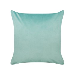 2 welurowe poduszki dekoracyjne wzór w ryby 45 x 45 cm zielone SOLIDAGO 2 welurowe poduszki dekoracyjne wzór w ryby 45 x 45 cm zielone SOLIDAGO