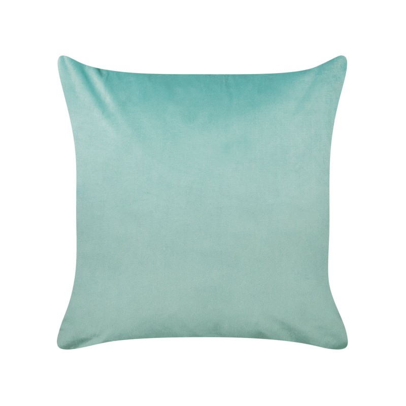 2 welurowe poduszki dekoracyjne wzór w ryby 45 x 45 cm zielone SOLIDAGO 2 welurowe poduszki dekoracyjne wzór w ryby 45 x 45 cm zielone SOLIDAGO