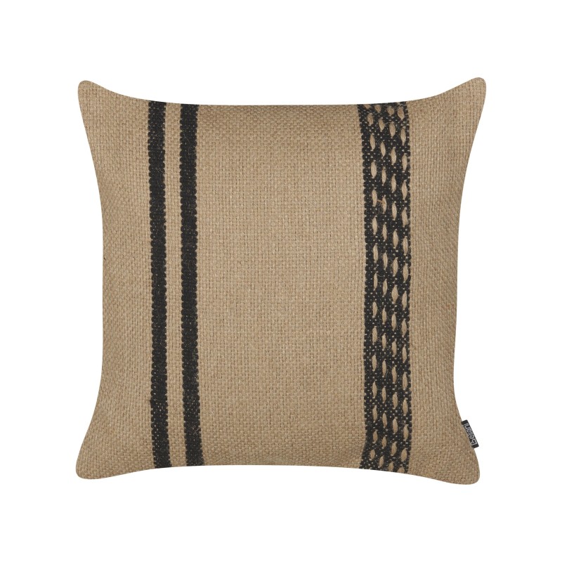 Zestaw 2 poduszek dekoracyjnych DESALIX Juta 45 x 45 cm Beżowy W paski Zestaw 2 poduszek dekoracyjnych DESALIX Juta 45 x 45 cm Beżowy W paski