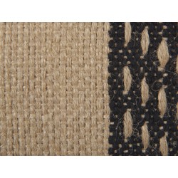 Zestaw 2 poduszek dekoracyjnych DESALIX Juta 45 x 45 cm Beżowy W paski Zestaw 2 poduszek dekoracyjnych DESALIX Juta 45 x 45 cm Beżowy W paski