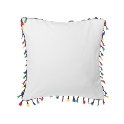 2 poduszki dekoracyjne w ptaki z frędzlami 45 x 45 cm wielokolorowe MALLOW 2 poduszki dekoracyjne w ptaki z frędzlami 45 x 45 cm wielokolorowe MALLOW