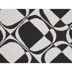 Zestaw 2 poduszek dekoracyjnych KOTURE Bawełna 45 x 45 cm Czarny/ biały Wzór geometryczny Zestaw 2 poduszek dekoracyjnych KOTURE Bawełna 45 x 45 cm Czarny/ biały Wzór geometryczny