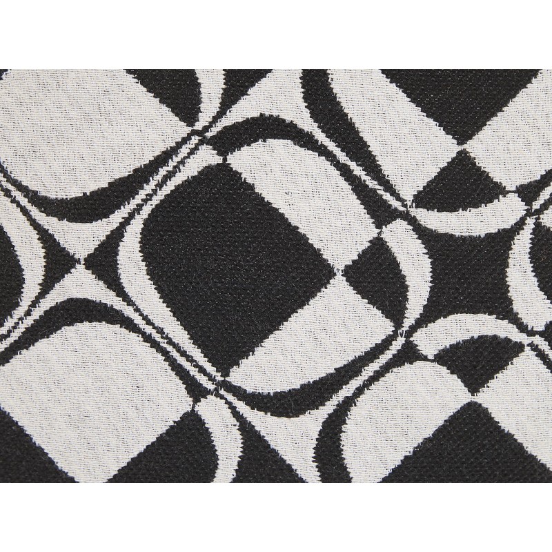 Zestaw 2 poduszek dekoracyjnych KOTURE Bawełna 45 x 45 cm Czarny/ biały Wzór geometryczny Zestaw 2 poduszek dekoracyjnych KOTURE Bawełna 45 x 45 cm Czarny/ biały Wzór geometryczny