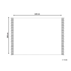 Koc CHACK Bawełna 200 x 220 cm Ciemnoszary Koc CHACK Bawełna 200 x 220 cm Ciemnoszary