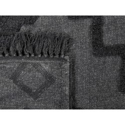 Koc CHACK Bawełna 200 x 220 cm Ciemnoszary Koc CHACK Bawełna 200 x 220 cm Ciemnoszary
