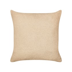 Zestaw 2 poduszek dekoracyjnych LEUZEA Boucle 45 x 45 cm Piaskowy Jednolity Zestaw 2 poduszek dekoracyjnych LEUZEA Boucle 45 x 45 cm Piaskowy Jednolity