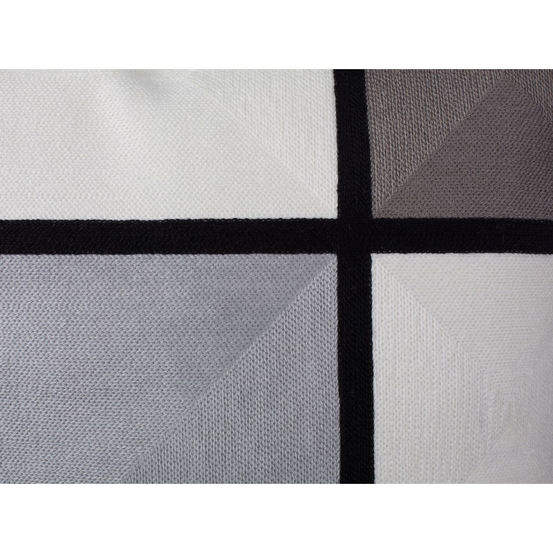 Zestaw 2 poduszek dekoracyjnych WEDELIA Bawełna 45 x 45 cm Szary Wzór geometryczny Zestaw 2 poduszek dekoracyjnych WEDELIA Bawełna 45 x 45 cm Szary Wzór geometryczny