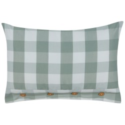 Zestaw 2 poduszek dekoracyjnych TAMNINE 40 x 60 cm Miętowy W kratkę Zestaw 2 poduszek dekoracyjnych TAMNINE 40 x 60 cm Miętowy W kratkę