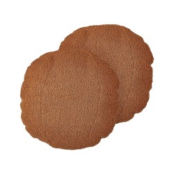 Zestaw 2 poduszek dekoracyjnych RUTABAGA Boucle 30 x 30 cm Brązowy Jednolity