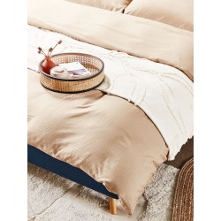 Koc ACACIA Bawełna 130 x 160 cm Beżowy Koc ACACIA Bawełna 130 x 160 cm Beżowy