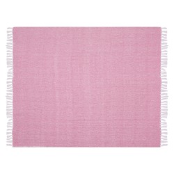 Koc TANGIER Bawełna 130 x 160 cm Różowy Koc TANGIER Bawełna 130 x 160 cm Różowy