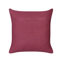 Zestaw 2 poduszek dekoracyjnych CADETIA Bawełna 45 x 45 cm Burgundowy Jednolity Zestaw 2 poduszek dekoracyjnych CADETIA Bawełna 45 x 45 cm Burgundowy Jednolity