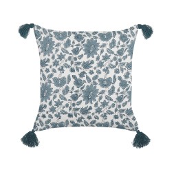 Zestaw 2 poduszek dekoracyjnych RUMEX Bawełna 45 x 45 cm Niebieski Wzór kwiatowy Zestaw 2 poduszek dekoracyjnych RUMEX Bawełna 45 x 45 cm Niebieski Wzór kwiatowy