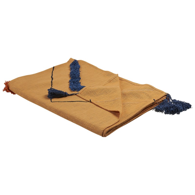 Koc SHIMLA Bawełna 130 x 180 cm Pomarańczowy Koc SHIMLA Bawełna 130 x 180 cm Pomarańczowy