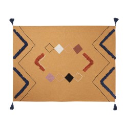 Koc SHIMLA Bawełna 130 x 180 cm Pomarańczowy Koc SHIMLA Bawełna 130 x 180 cm Pomarańczowy