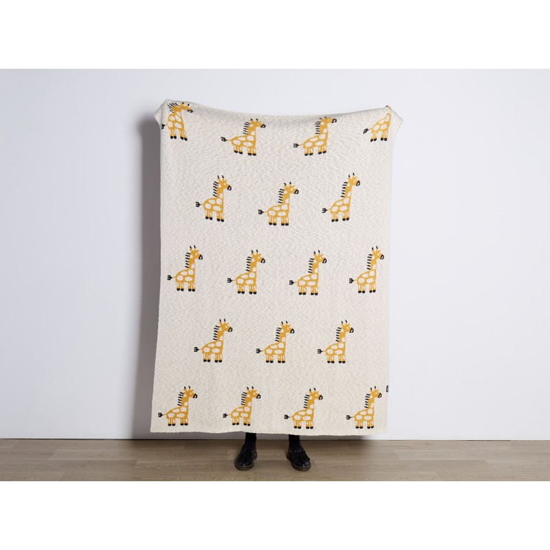 Koc CHILARI Bawełna 130 x 170 cm Beżowy Koc CHILARI Bawełna 130 x 170 cm Beżowy