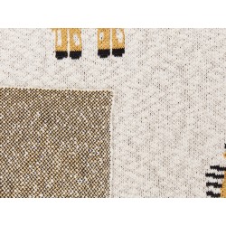 Koc CHILARI Bawełna 130 x 170 cm Beżowy Koc CHILARI Bawełna 130 x 170 cm Beżowy