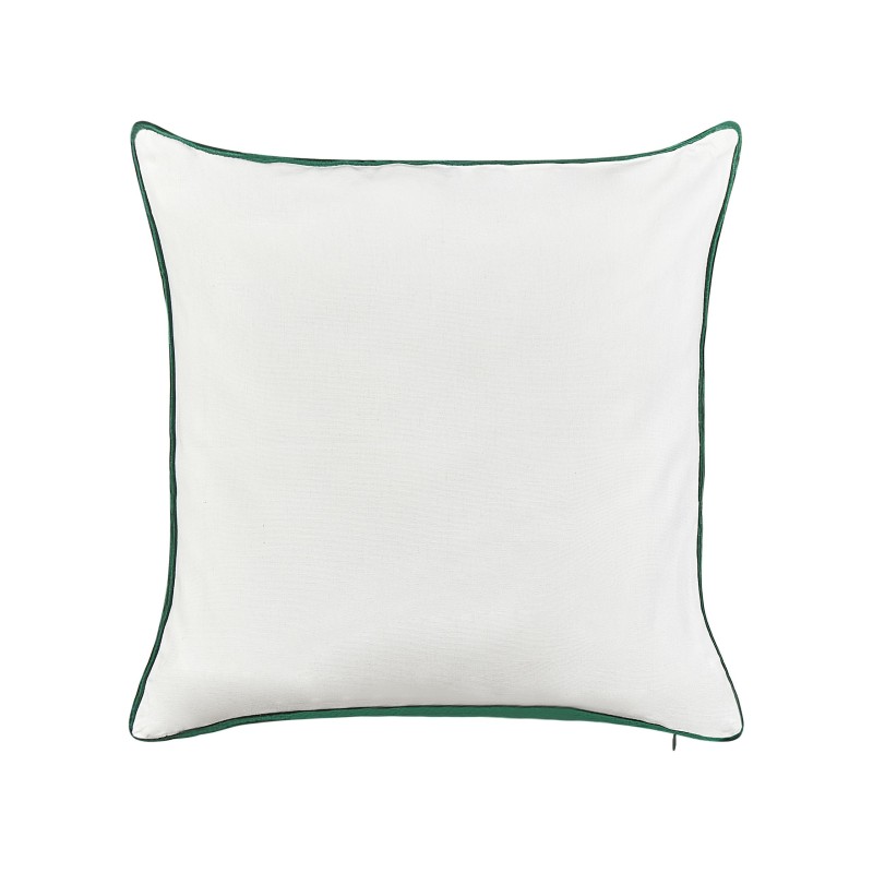 Zestaw 2 poduszek dekoracyjnych JOYCANDY Bawełna 45 x 45 cm Biały Wzór świąteczny Zestaw 2 poduszek dekoracyjnych JOYCANDY Bawełna 45 x 45 cm Biały Wzór świąteczny