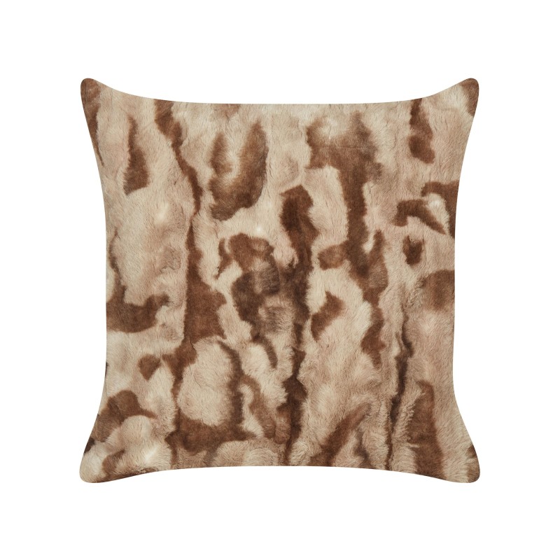 Zestaw 2 poduszek dekoracyjnych BAKIRA Sztuczne futro 45 x 45 cm Brązowy Wzór abstrakcyjny Zestaw 2 poduszek dekoracyjnych BAKIRA Sztuczne futro 45 x 45 cm Brązowy Wzór abstrakcyjny