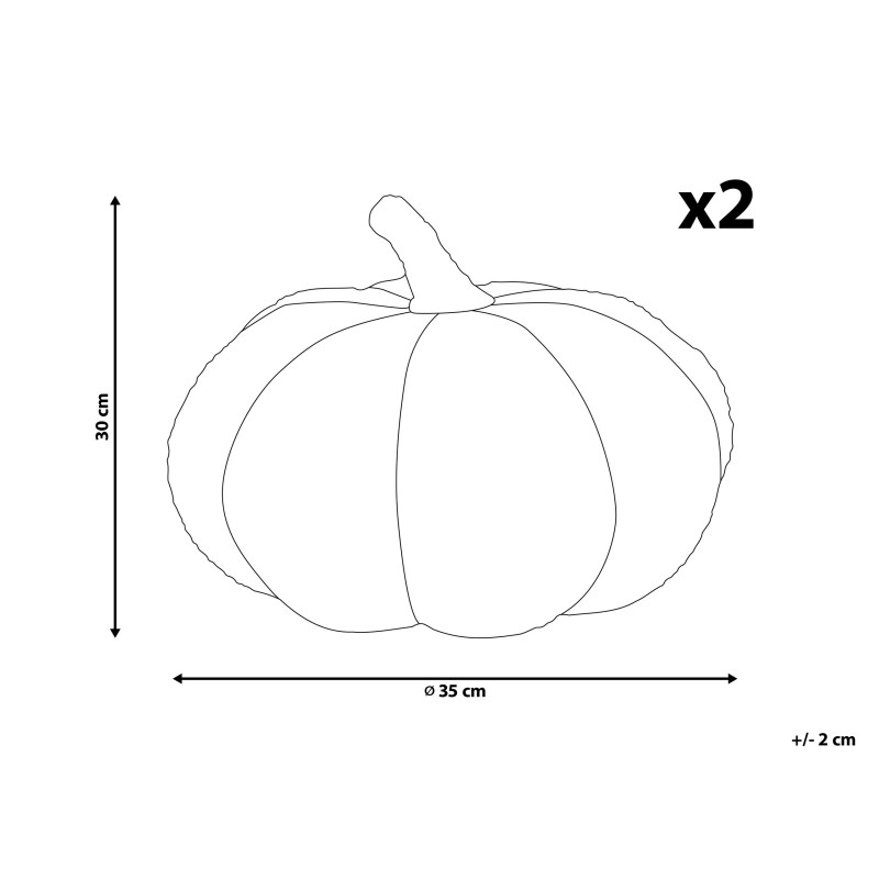 2 poduszki dekoracyjne boucle dynia ⌀ 35 cm brązowe MUNCHKIN 2 poduszki dekoracyjne boucle dynia ⌀ 35 cm brązowe MUNCHKIN