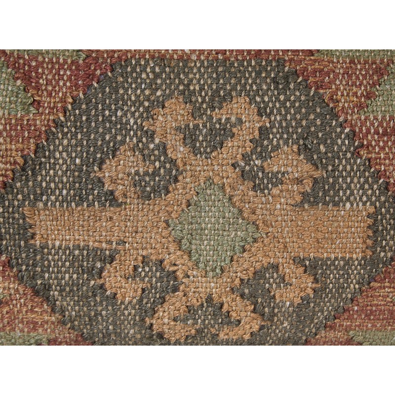 Zestaw 2 poduszek dekoracyjnych CUMBUM Juta 45 x 45 cm Brązowy Wzór orientalny Zestaw 2 poduszek dekoracyjnych CUMBUM Juta 45 x 45 cm Brązowy Wzór orientalny